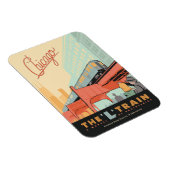 シカゴ， IL - 'L'トレイン マグネット (右側)