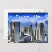 シカゴ、USAヴィンテージ旅行観光追加 ポストカード (正面/裏面)