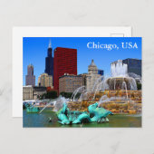 シカゴ、USAヴィンテージ旅行観光追加 ポストカード (正面/裏面)