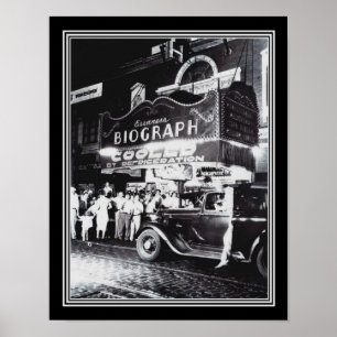 シカゴBiographの劇場ca.1934 B&Wポスター ポスター