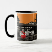 シカゴCTA TRain at Station 1950ヴィンテージ写真 マグカップ (左)