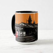 シカゴCTA TRain at Station 1950ヴィンテージ写真 マグカップ (正面左)