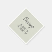 シカゴGPS座標経緯度 スタンダードカクテルナプキン (角)