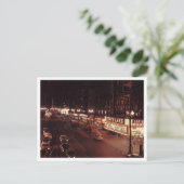 シカゴILナイトシーンオン州セントヴィンテージレトロ ポストカード (スタンド正面)