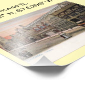 シカゴILマップ座標ヴィンテージスタイル フォトプリント (角)