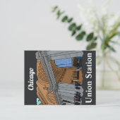 シカゴILユニオン鉄道駅 ポストカード (スタンド正面)