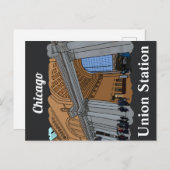 シカゴILユニオン鉄道駅 ポストカード (正面/裏面)