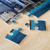 シカゴIL – スクーナー対シカゴスカイライン ジグソーパズル (側面)