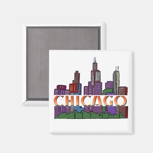 シカゴIL マグネット (正面/裏面)