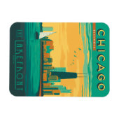 シカゴIL – レイク楽しむフロント マグネット (横)