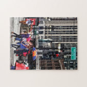 シカゴIL - E Wacker Driveでの雨の日 ジグソーパズル (横)