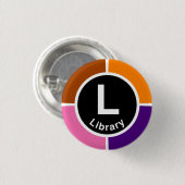 シカゴL図書館のループ 缶バッジ (正面&裏面)