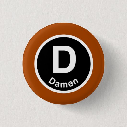 シカゴL Damenブラウンライン 缶バッジ (正面)