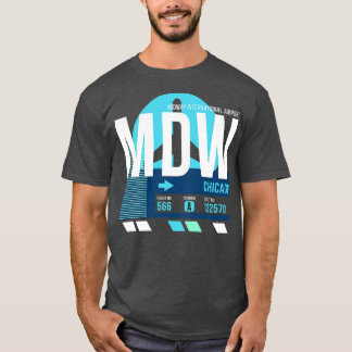 シカゴMDW空港コードバゲージラベルミッドウェイ Tシャツ
