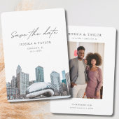 シカゴSave the Date Downtown Chicago 結婚's 招待状