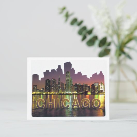 シカゴSKYLINE4 ポストカード (スタンド正面)