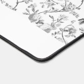 シカスタマイズエレガントックヴィンテージグレーバラフローラ デスクマット (コーナー)