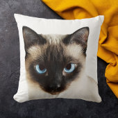 シカスタムアメスキャット顔ホームデコールホワイトテンプレート クッション