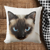 シカスタムアメスキャット顔ホームデコールホワイトテンプレート クッション
