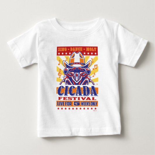 シカダカントリーミュージックフェスティバル ベビーTシャツ (正面)
