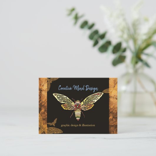 シカダスタイリッシュヒップスターのデザイナー 名刺 (スタンド正面)