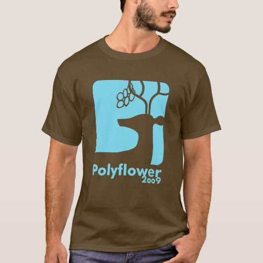 シカビール青Polyflower 2009年 Tシャツ (正面)