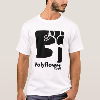 シカビール黒Polyflower 2009年 Tシャツ