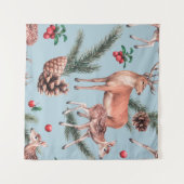 シカマツの円錐とツイの動物の写生模様 タペストリー (正面(横))