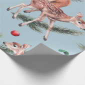 シカマツの円錐とツイの動物の写生模様 ラッピングペーパー (角)