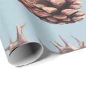 シカマツの円錐とツイの動物の写生模様 ラッピングペーパー (ロールコーナー)