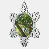 シカモアツリーグリーン自然 スノーフレークピューターオーナメント (右)