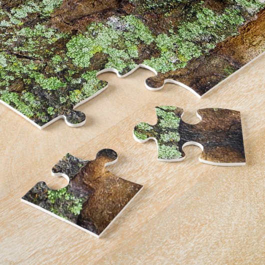 シカモア樹皮苔地衣 ジグソーパズル (側面)