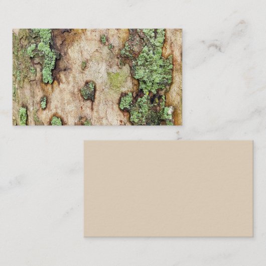 シカモア樹皮苔地衣 名刺 (正面/裏面)