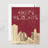 シカモダンゴエレガントシティスカイリンカードはがき ポストカード (正面/裏面)