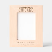 シカモダンパーソナライズされたゴシティシルエット レーザー彫刻フレーム (正面)