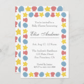 シカラフルャワーの模様を描く 招待状 (正面/裏面)