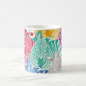 シカラフルームレスなゼブラ模様野生動物のテキスト コーヒーマグカップ (中央)