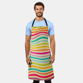 シカラフルームレストライプのスパターン：イラストレーション。b エプロン (着用した状態)