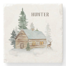 シカ付きウッドランドフォレストキャビパーソナライズされたン 