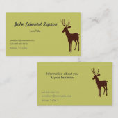シカ動物の野性生物 名刺 (正面/裏面)