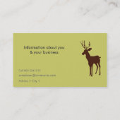 シカ動物の野性生物 名刺 (裏面)