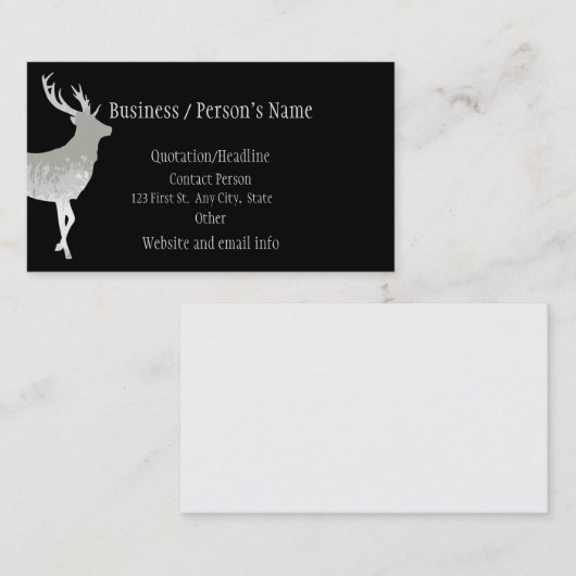シカ動物ビジネス野生動物動物 名刺 (正面/裏面)