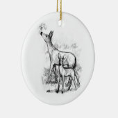 シカ家族 セラミックオーナメント (右)