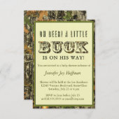 シカ少しお金が出る!迷彩柄招待状 招待状 (正面/裏面)