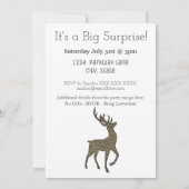 シカ狩りアダルトメンズ誕生日スポーツアウトドア 招待状 (裏面)