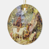 「シカ」につきまとっている森林官のためのスケッチ(c上の油 セラミックオーナメント (左)