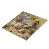 「シカ」につきまとっている森林官のためのスケッチ(c上の油 タイル (側面)