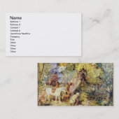 「シカ」につきまとっている森林官のためのスケッチ(c上の油 名刺 (正面/裏面)