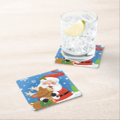 "シカ"の友人のコースター スクエアペーパーコースター (インサイチュ)