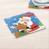 "シカ"の友人のコースター スクエアペーパーコースター (アングル)